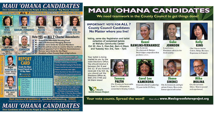 A Tale of Two ‘Ohanas: Same-named Election Materials Support Two Different Candidates