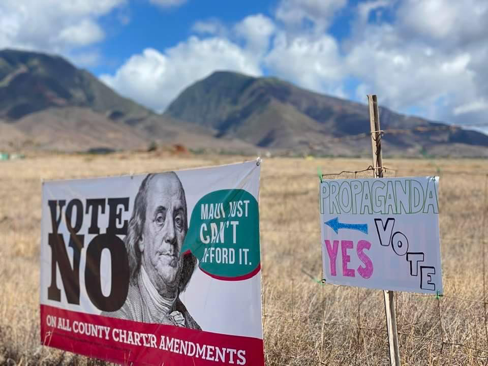 Dark Money Drop: Hui O Maui Adds Another $177,500 to Anti-Amendment, Pro-Business Candidate Campaign War Chest.