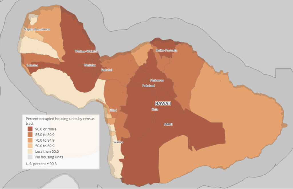 Maui Census Part Two: Where Have All the Residents Gone? “Vacant Housing” High in West, South Maui